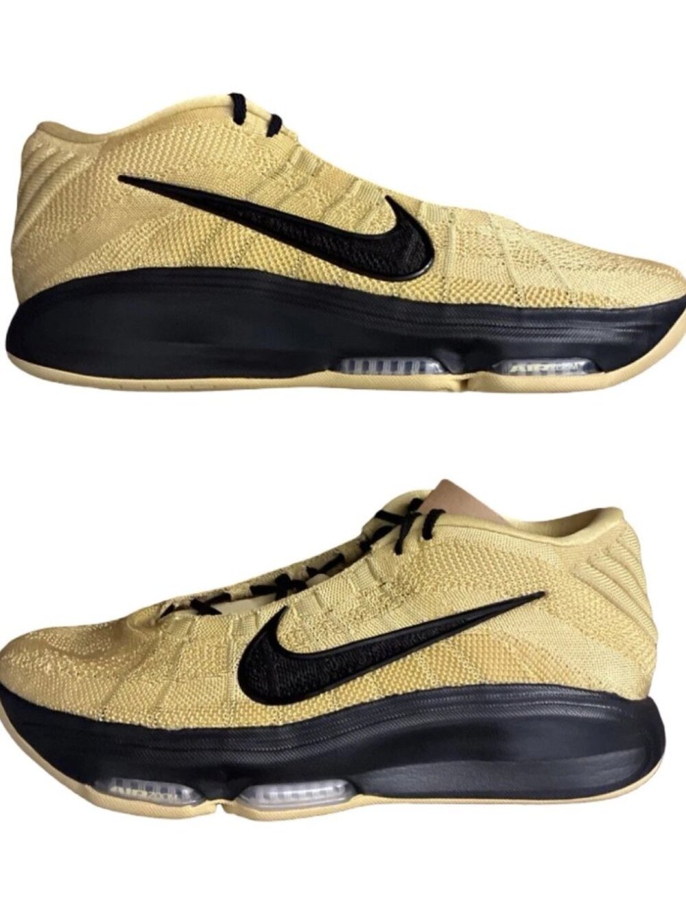 Nike Air Zoom GT Hustle 3 HM0268-700 Golden Black Basketball Shoes Men Size 9.5